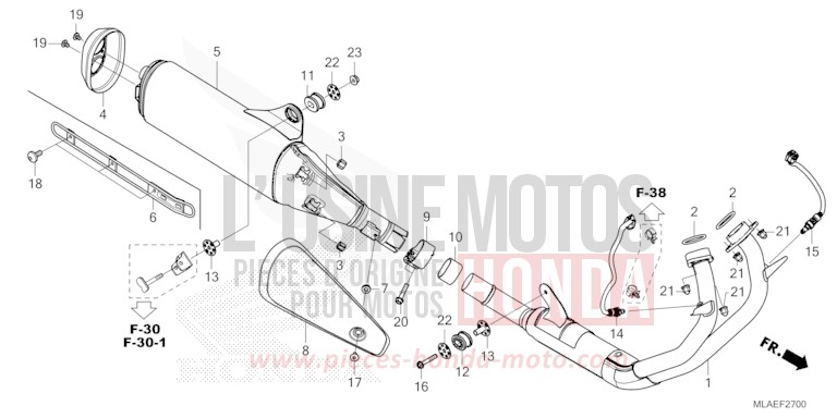 ABGAS-SCHALLDAEMPFER von CMX 1100 "Rebel" IRIDIUM GRAY METALLIC (NHC65) von 2024